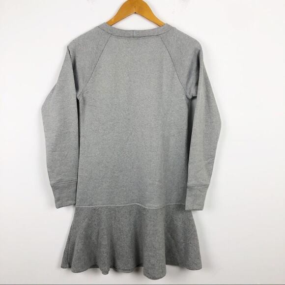 CAbi 3459 Gray Flashdance Sweater Mini Fleece Long Sleeve Shirt Dress XXS - Picture 10 of 16